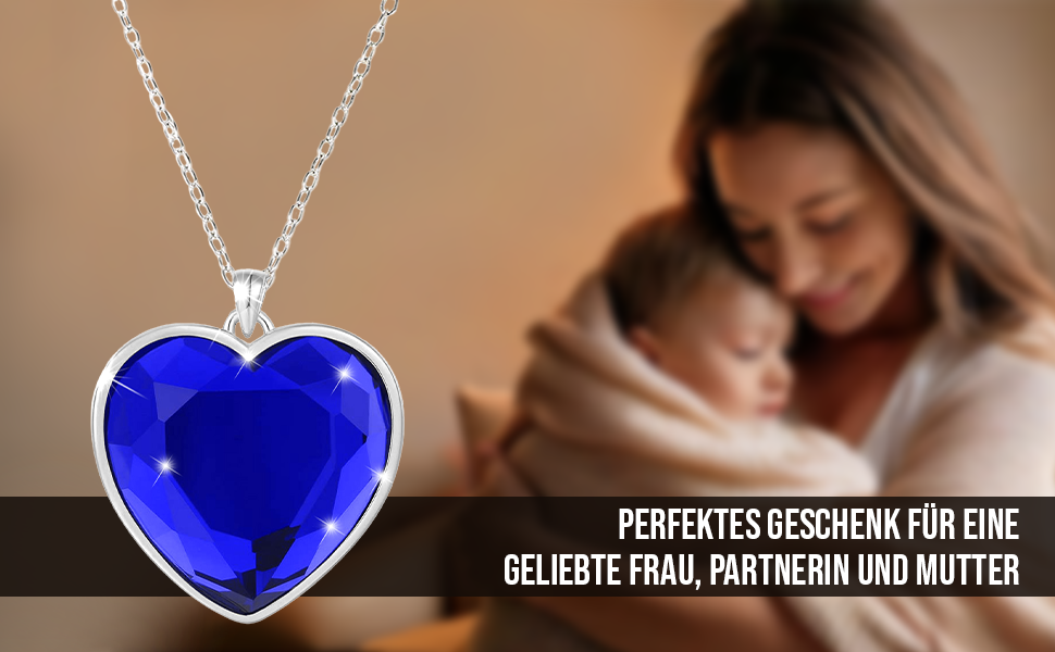 herz ozean silber silberkette mutter tochter schmuck gold geschenk geschenkidee familienschmuck schmuck halskette herz liebe mama garantie 1