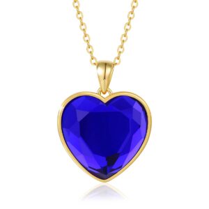 Halskette Herz des Ozeans Blau Gold Halskette Herz des Ozeans Blau Gold