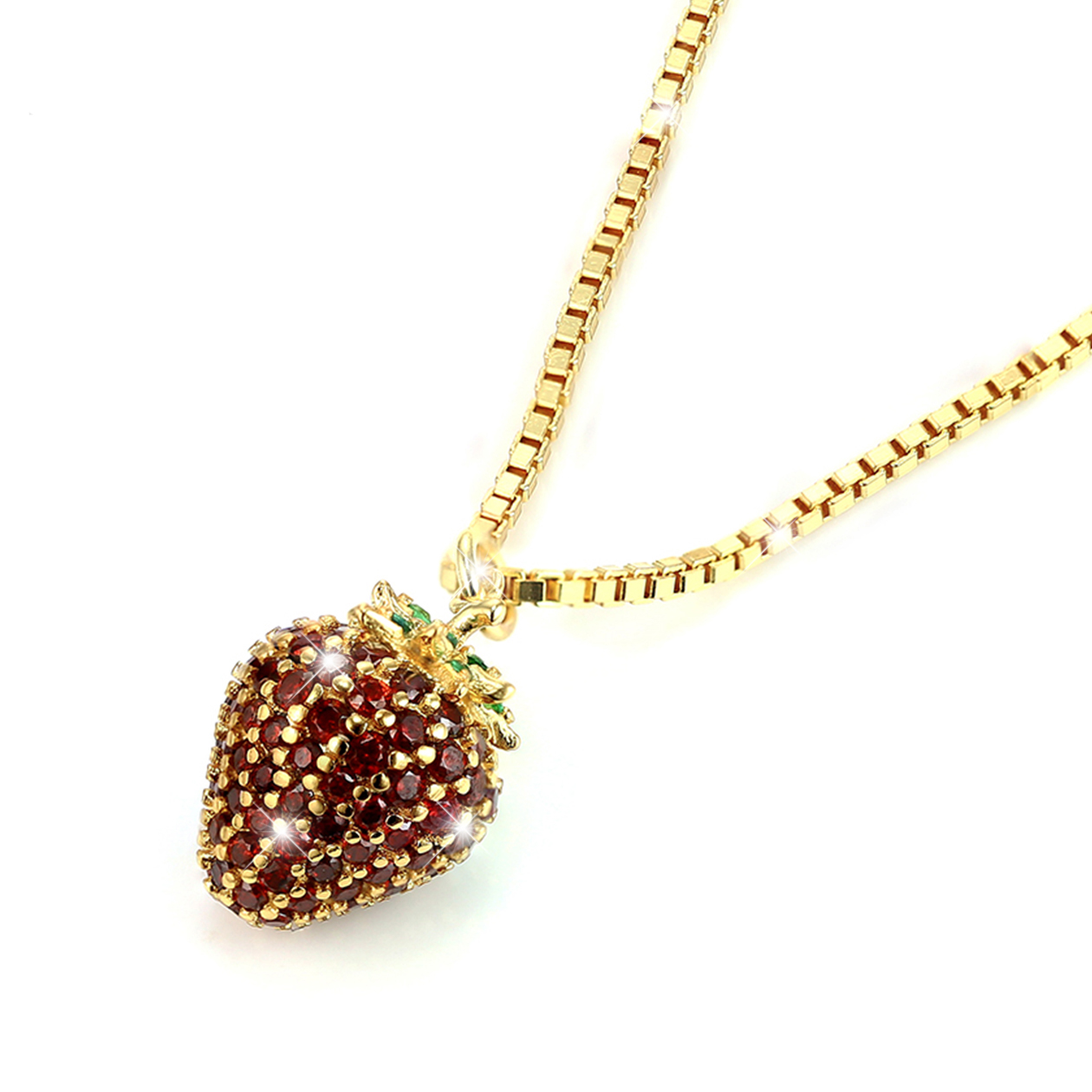 Halskette Erdbeere Rot Gold - | Gold Buchstaben in Silber, Schmuck Sternzeichen | PAVELS besonderen Shop Online für Ketten & Rosegold | - Ihr