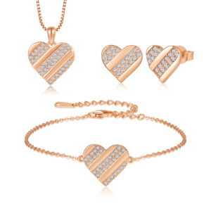 Schmuckset Heart Roségold