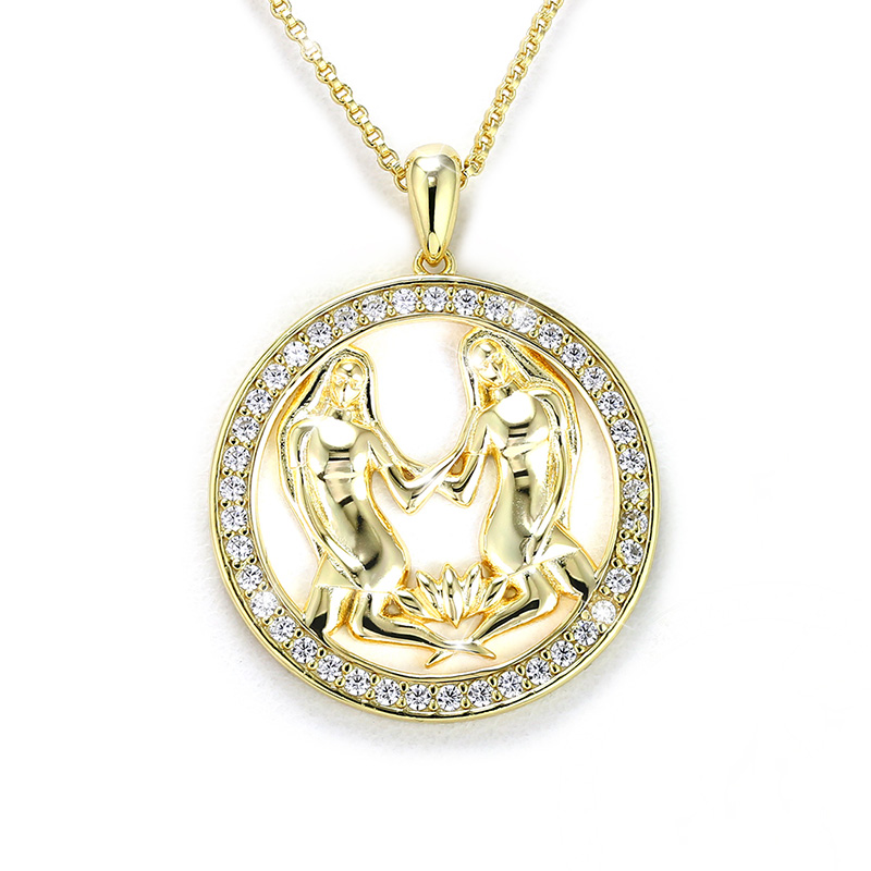 Halskette Zwillinge Gold Eclipse - PAVELS - Ihr Online Shop für besonderen  Schmuck in Silber, Gold & Rosegold | Buchstaben | Sternzeichen | Ketten