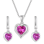 schmuckset unzertrennlich halskette ohrringe armband armreifen schmuck silber mutter kind familie liebe herz bildklein